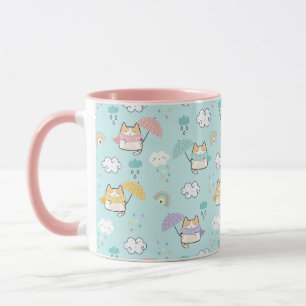 Schattigee regenachtige dag patroon koffie Mok
