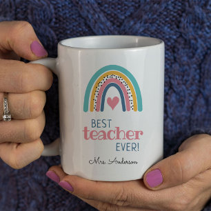 Schattigee regenboog beste leraar ooit koffiemok