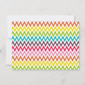 Schattigee regenboog Chevron strepen Notitiekaartje (Achterkant)