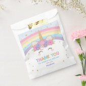 Schattigee regenboog eenhoorn 1e 2e verjaardag fee bedankzakje (Gezegeld)