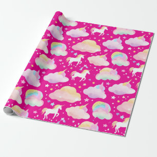 Schattigee regenboog eenhoorn magische girly verja cadeaupapier
