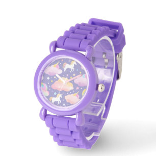 Schattigee regenboog eenhoorn magische girly verja horloge
