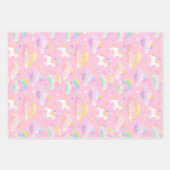 Schattigee regenboog eenhoorn magische girly verja inpakpapier vel (Voorkant 2)