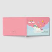 Schattigee regenboog eenhoorn met sterren. Birthda Gastenboek (Volledig)