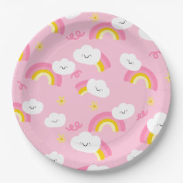 Schattigee regenboog en wolken Papier Bord