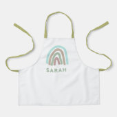Schattigee regenboog kleurrijke Kinder naam Schort (Voorkant)