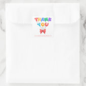 Schattigee regenboog modern dank u verjaardag vierkante sticker (Tas)