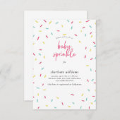 Schattigee regenboog strooit Baby strooidouche Kaart (Voorkant / Achterkant)