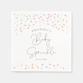 Schattigee regenboog strooit Baby strooidouche Servet (Voorkant)
