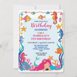 Schattigee regenboog zeemeermin zeepaardvis verjaa save the date