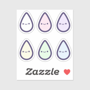 Schattigee regenboogbloeddruppelperiode sticker