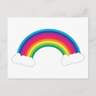 Schattigee regenboogwolken briefkaart