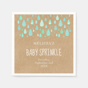 Schattigee regendruppels Koppels Baby Sprinkle / D Servet