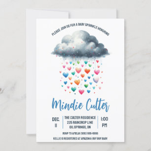 Schattigee regenwolk met druppels Baby Sprinkle Kaart