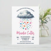 Schattigee regenwolk met druppels Baby Sprinkle Kaart (Staand voorkant)