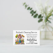 Schattigee reinigingsservice visitekaartje (Staand voorkant)