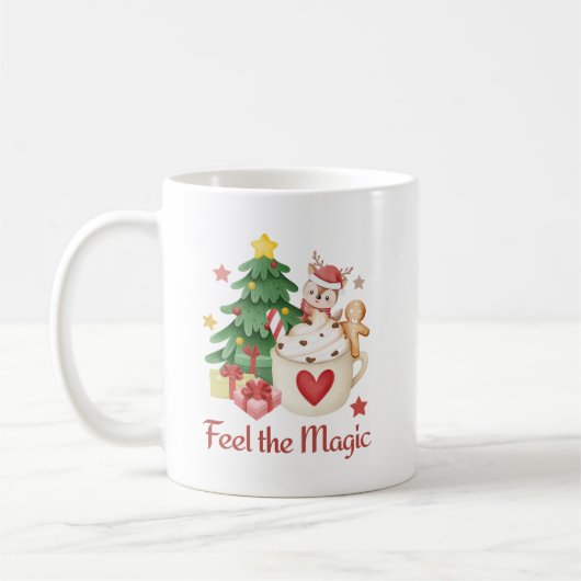 Schattigee rendier kerst Mok (Links)