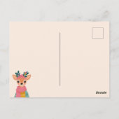 Schattigee rendier Waterverf grillige kerst Briefkaart (Achterkant)