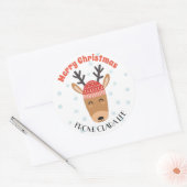 Schattigee rendieren Kerst stickers (Envelop)