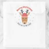 Schattigee rendieren Kerst stickers (Tas)