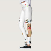 Schattigee rendieren kerstverlichting leggings (Links)