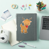 Schattigee rendieren, kleine rendieren, sjaal, gew sticker (iPad Cover)