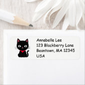 Schattigee Retro Black Cat Label (Insitu)