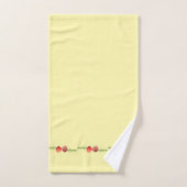 Schattigee retro bloemen Lichte mosterd achtergron Bad Handdoek (Handdoek)