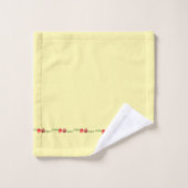 Schattigee retro bloemen Lichte mosterd achtergron Bad Handdoek (Wasdoekje)