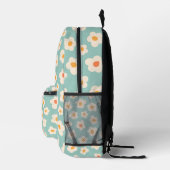 Schattigee Retro Blue Daisy Pattern Rugzak (Rechts)