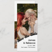 Schattigee retro boho minimalistische eigenzinnige save the date (Voorkant / Achterkant)