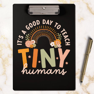 Schattigee Retro Boho Rainbow Preschool Teacher Qu Klembord