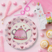 Schattigee Retro Boho Valentijnsdag Dames Tea Part Papieren Bordje (Feest)