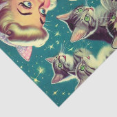 Schattigee Retro Cat Pin-up Tissuepapier (Detail)