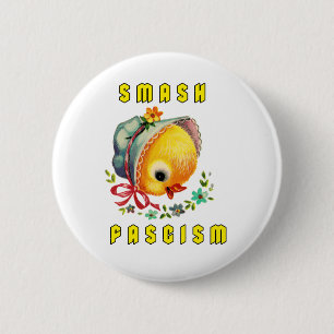 Schattigee retro chick - smash fascisme ronde button 5,7 cm