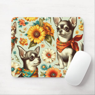Schattigee Retro Chihuahua Illustratie Muismat