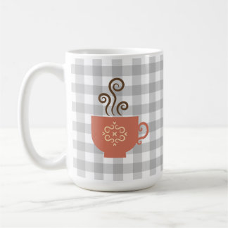Schattigee Retro Cup op Buffalo Plaid Koffiemok