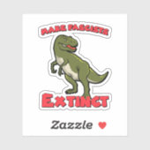Schattigee retro dinosaurus - maak fascisten uit sticker (Vel)