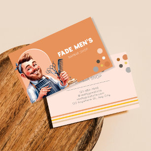 Schattigee Retro Elegent Cartoon Barbar Hair Dress Visitekaartje