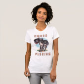 Schattigee retro ezel- smash fascisme t-shirt (Voorkant volledig)