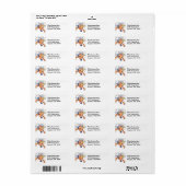 Schattigee Retro Fire-Cracker Lady Retouradreslabe Etiket (Full Sheet)