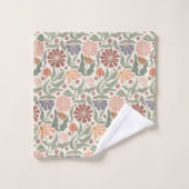 Schattigee Retro Flowers Badhanddoek Set Bad Handdoek (Wasdoekje)