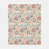 Schattigee  Retro Flowers Fleece Deken (Voorkant)