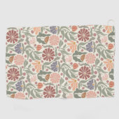 Schattigee  Retro Flowers Golfhanddoek (Horizontaal)