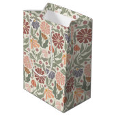 Schattigee  Retro Flowers Medium Gift Bag Medium Cadeauzakje (Achterkant Gekanteld)