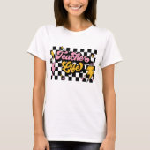 Schattigee retro geruite lerarenleven t-shirt (Voorkant)