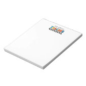 Schattigee Retro Groovy Docent & Script Naam Notitieblok (Gedraaid)