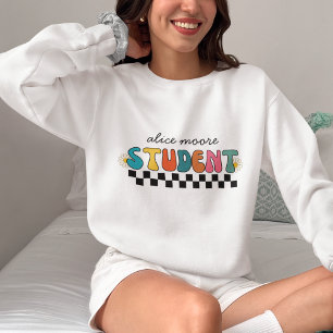 Schattigee Retro Groovy Kleurrijke Student Trui