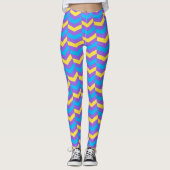 Schattigee Retro Gym Yogabroek Paarse Leggings (Voorkant)