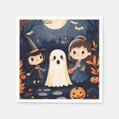 Schattigee Retro  Halloween Kinder Ghost Pumpkin Servet (Voorkant)